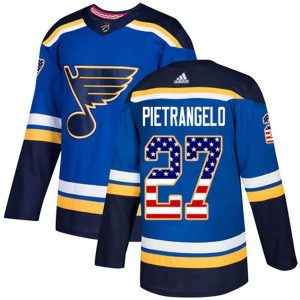 Kinder St. Louis Blues Eishockey Trikot Alex Pietrangelo 27 Blau USA Flag Fashion Authentic